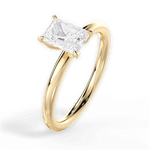 Audrey Radiant Cut Lab Grown Diamond 18Kt Yellow Gold Engagement Ring - View 2