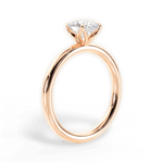 Audrey Round Cut Lab Grown Diamond 18Kt Rose Gold Engagement Ring - View 4
