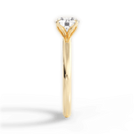 Audrey Round Cut Lab Grown Diamond 18Kt Yellow Gold Engagement Ring - View 3