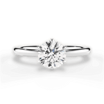 Alexa Round Cut Lab Grown Diamond 18Kt White Gold Engagement Ring