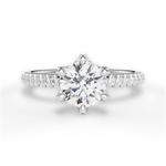 Kimberly Round Cut Lab Grown Diamond Platinum Engagement Ring
