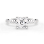 Cora Asscher Cut Lab Grown Diamond 14Kt White Gold Engagement Ring