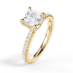 Cora Asscher Cut Lab Grown Diamond 18Kt Yellow Gold Engagement Ring - View 2