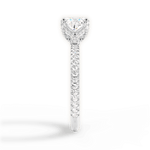 Cora Cushion Cut Lab Grown Diamond 14Kt White Gold Engagement Ring - View 2