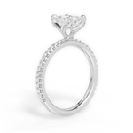 Cora Emerald Cut Lab Grown Diamond Platinum Engagement Ring - View 3