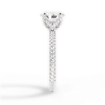 Cora Oval Cut Lab Grown Diamond 18Kt White Gold Engagement Ring - View 4