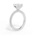 Cora Radiant Cut Lab Grown Diamond 18Kt White Gold Engagement Ring - View 4