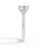 Cora Radiant Cut Lab Grown Diamond 18Kt White Gold Engagement Ring - View 3