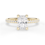 Cora Radiant Cut Lab Grown Diamond 18Kt Yellow Gold Engagement Ring