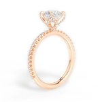 Cora Round Cut Lab Grown Diamond 18Kt Rose Gold Engagement Ring - View 2