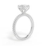 Cora Round Cut Lab Grown Diamond 18Kt White Gold Engagement Ring - View 3
