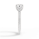 Cora Round Cut Lab Grown Diamond 18Kt White Gold Engagement Ring - View 2