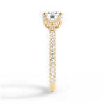 Cora Round Cut Lab Grown Diamond 18Kt Yellow Gold Engagement Ring - View 2