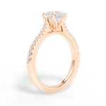 Danielle Asscher Cut Lab Grown Diamond 18Kt Rose Gold Engagement Ring - View 2