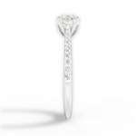 Danielle Asscher Cut Lab Grown Diamond Platinum Engagement Ring - View 2