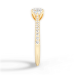 Danielle Asscher Cut Lab Grown Diamond 18Kt Yellow Gold Engagement Ring - View 4