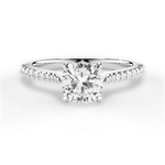 Danielle Cushion Cut Lab Grown Diamond 14Kt White Gold Engagement Ring