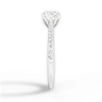 Danielle Cushion Cut Lab Grown Diamond 14Kt White Gold Engagement Ring - View 2