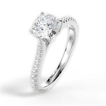 Danielle Cushion Cut Lab Grown Diamond 14Kt White Gold Engagement Ring - View 4