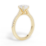 Danielle Cushion Cut Lab Grown Diamond 18Kt Yellow Gold Engagement Ring - View 4