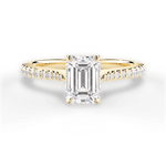 Danielle Emerald Cut Lab Grown Diamond 18Kt Yellow Gold Engagement Ring
