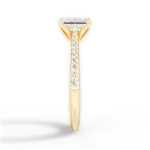 Danielle Emerald Cut Lab Grown Diamond 18Kt Yellow Gold Engagement Ring - View 2