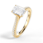Danielle Emerald Cut Lab Grown Diamond 18Kt Yellow Gold Engagement Ring - View 3