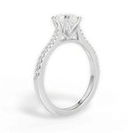 Danielle Heart Cut Lab Grown Diamond 14Kt White Gold Engagement Ring - View 3