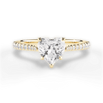 Danielle Heart Cut Lab Grown Diamond 18Kt Yellow Gold Engagement Ring