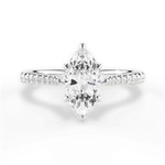 Danielle Marquise Cut Lab Grown Diamond Platinum Engagement Ring