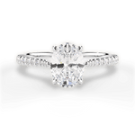 Danielle Oval Cut Lab Grown Diamond 14Kt White Gold Engagement Ring