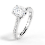 Danielle Oval Cut Lab Grown Diamond 18Kt White Gold Engagement Ring - View 4