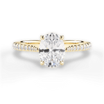 Danielle Oval Cut Lab Grown Diamond 18Kt Yellow Gold Engagement Ring