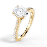 Danielle Oval Cut Lab Grown Diamond 18Kt Yellow Gold Engagement Ring - View 4