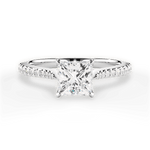 Danielle Princess Cut Lab Grown Diamond 14Kt White Gold Engagement Ring