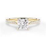 Danielle Princess Cut Lab Grown Diamond 18Kt Yellow Gold Engagement Ring