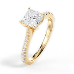 Danielle Princess Cut Lab Grown Diamond 18Kt Yellow Gold Engagement Ring - View 4