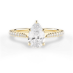 Danielle Pear Cut Lab Grown Diamond 18Kt Yellow Gold Engagement Ring