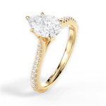 Danielle Pear Cut Lab Grown Diamond 18Kt Yellow Gold Engagement Ring - View 4