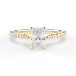Danielle Radiant Cut Lab Grown Diamond 18Kt Yellow Gold Engagement Ring