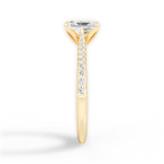 Danielle Radiant Cut Lab Grown Diamond 18Kt Yellow Gold Engagement Ring - View 4