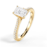 Danielle Radiant Cut Lab Grown Diamond 18Kt Yellow Gold Engagement Ring - View 3