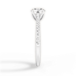 Danielle Round Cut Lab Grown Diamond 14Kt White Gold Engagement Ring - View 4