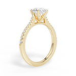 Danielle Round Cut Lab Grown Diamond 18Kt Yellow Gold Engagement Ring - View 3