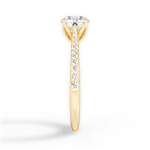Danielle Round Cut Lab Grown Diamond 18Kt Yellow Gold Engagement Ring - View 2