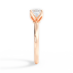 Abigail Asscher Cut Lab Grown Diamond 18Kt Rose Gold Engagement Ring - View 3