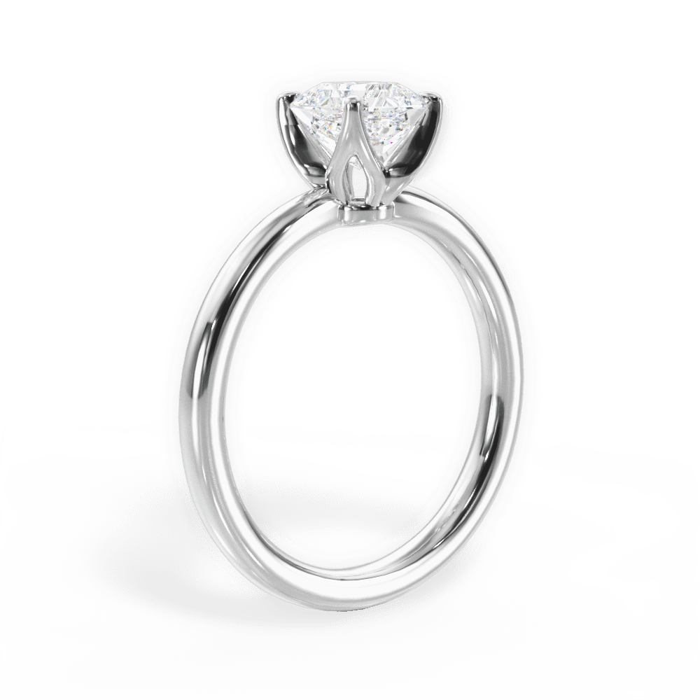 Abigail Asscher Cut Lab Grown Diamond 18Kt White Gold Engagement Ring - View 3