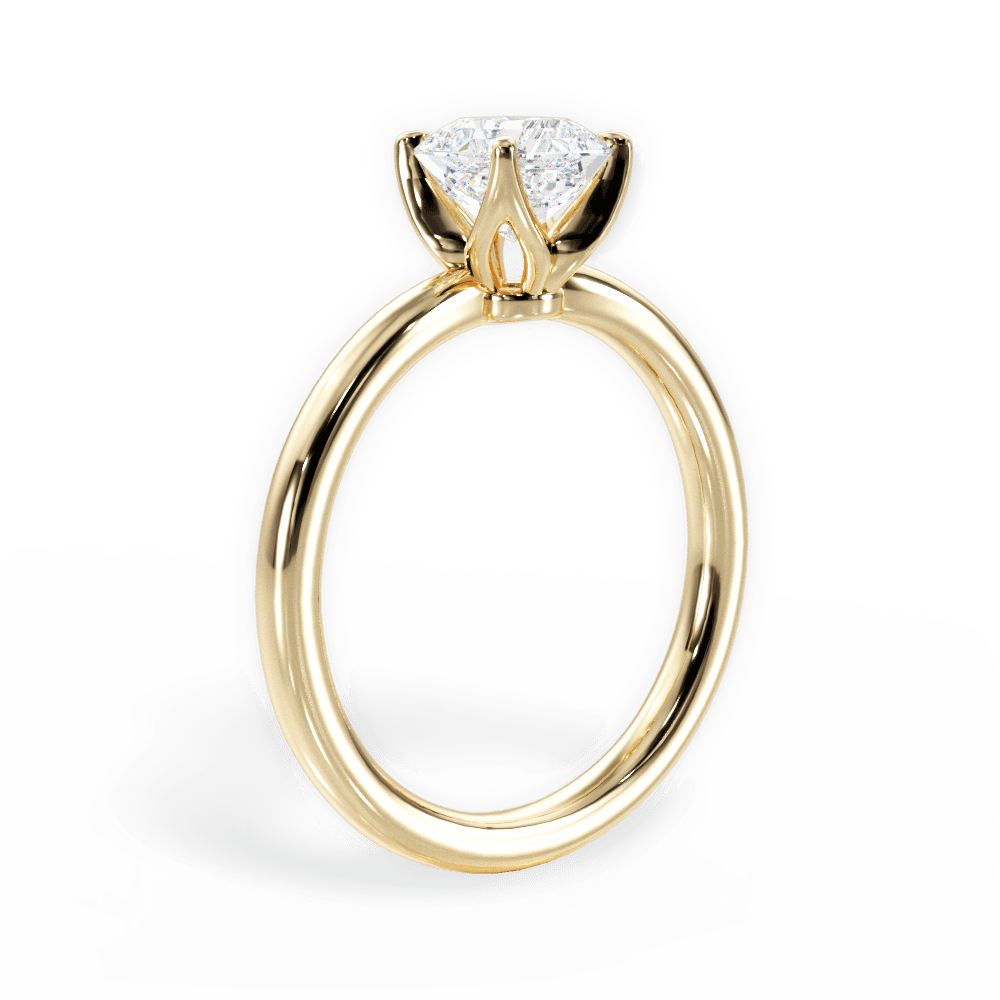 Abigail Asscher Cut Lab Grown Diamond 18Kt Yellow Gold Engagement Ring - View 2