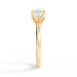 Abigail Asscher Cut Lab Grown Diamond 18Kt Yellow Gold Engagement Ring - View 4