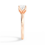 Abigail Cushion Cut Lab Grown Diamond 18Kt Rose Gold Engagement Ring - View 3